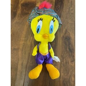 Vtg 1999 Genie Tweety Bird Looney Tunes Stuffed Animal 12" Fortune Teller Toy